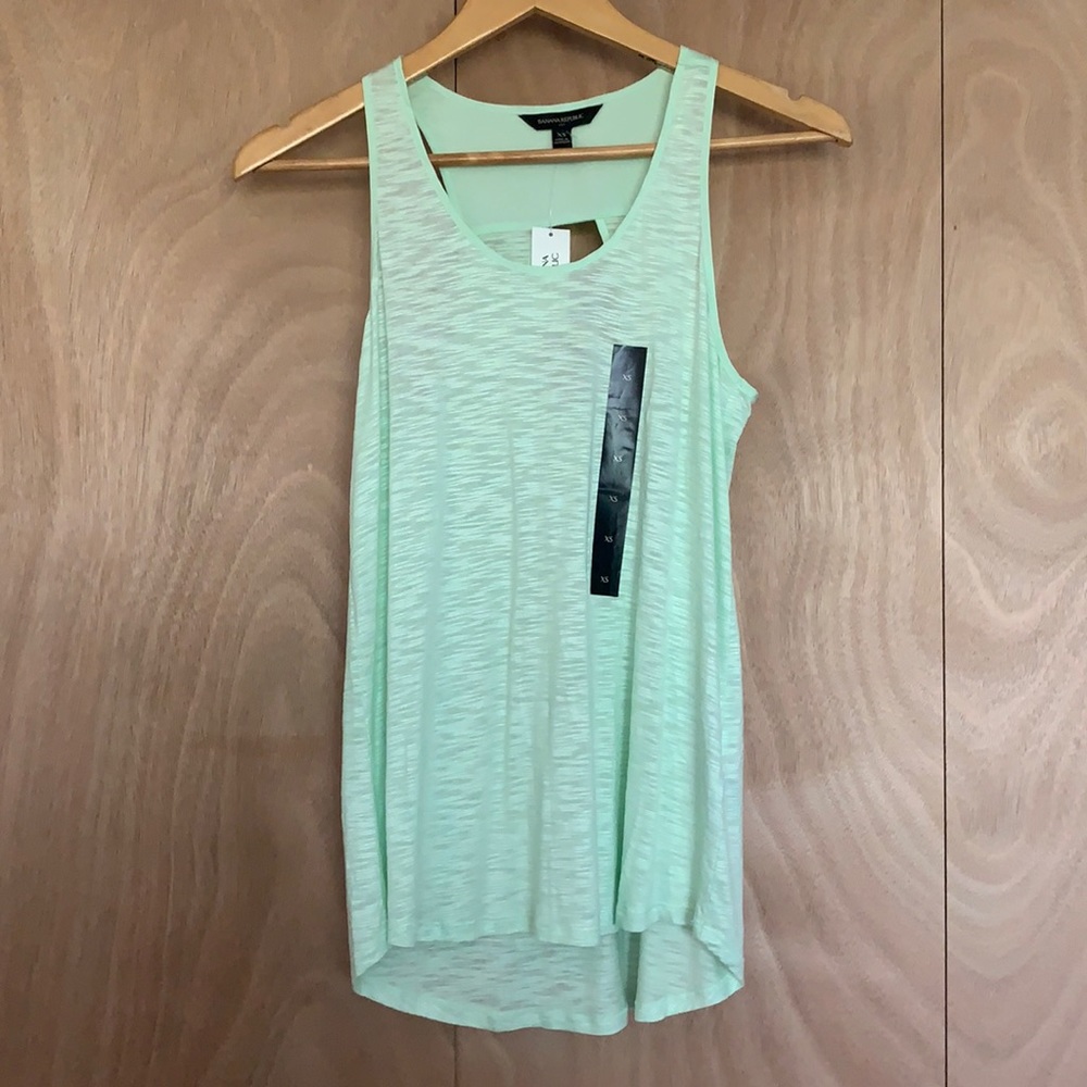 Banana Republic Heathered Tank Top Mint NWT